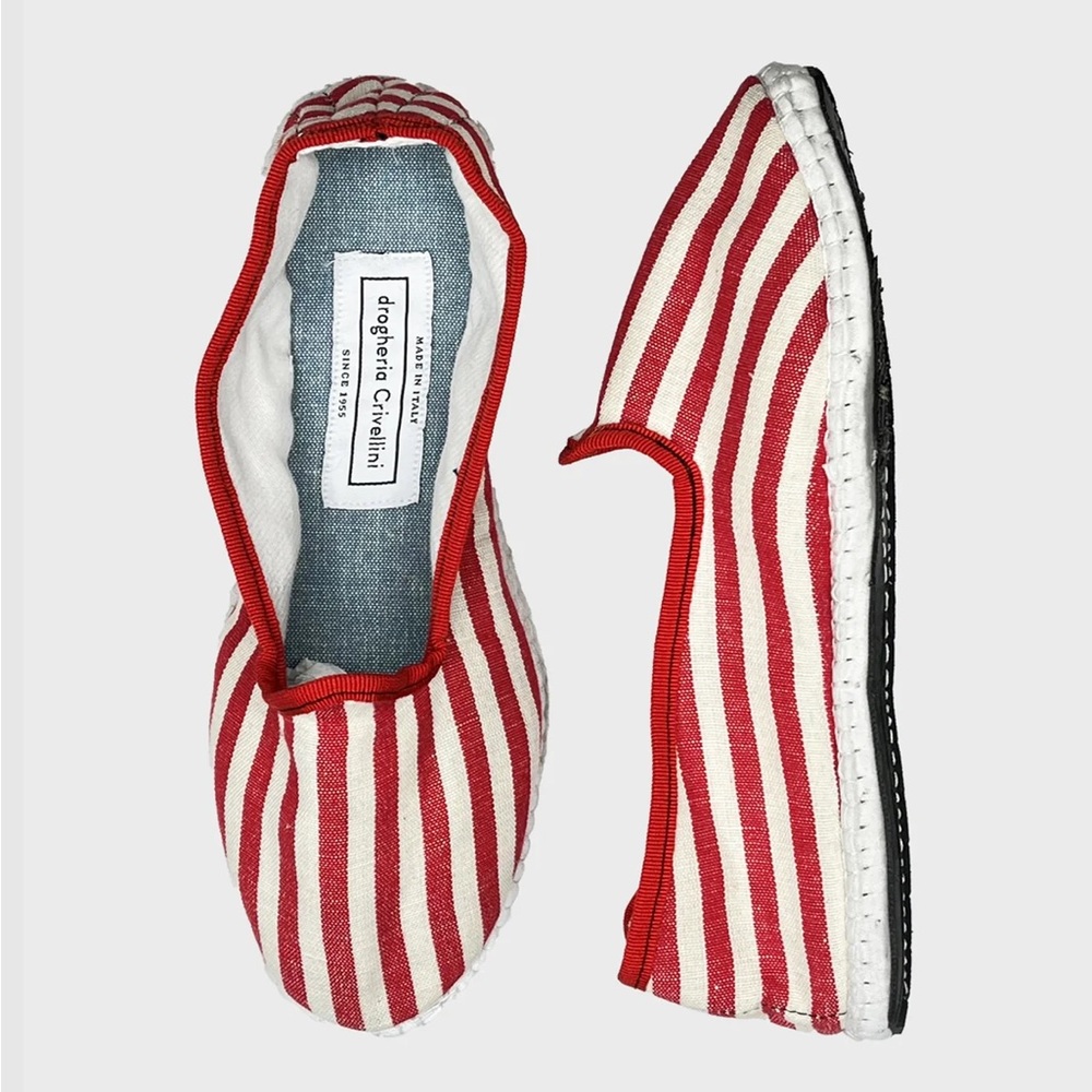 Drogheria Crivellini Furlane Slippers Red Stripe size 6